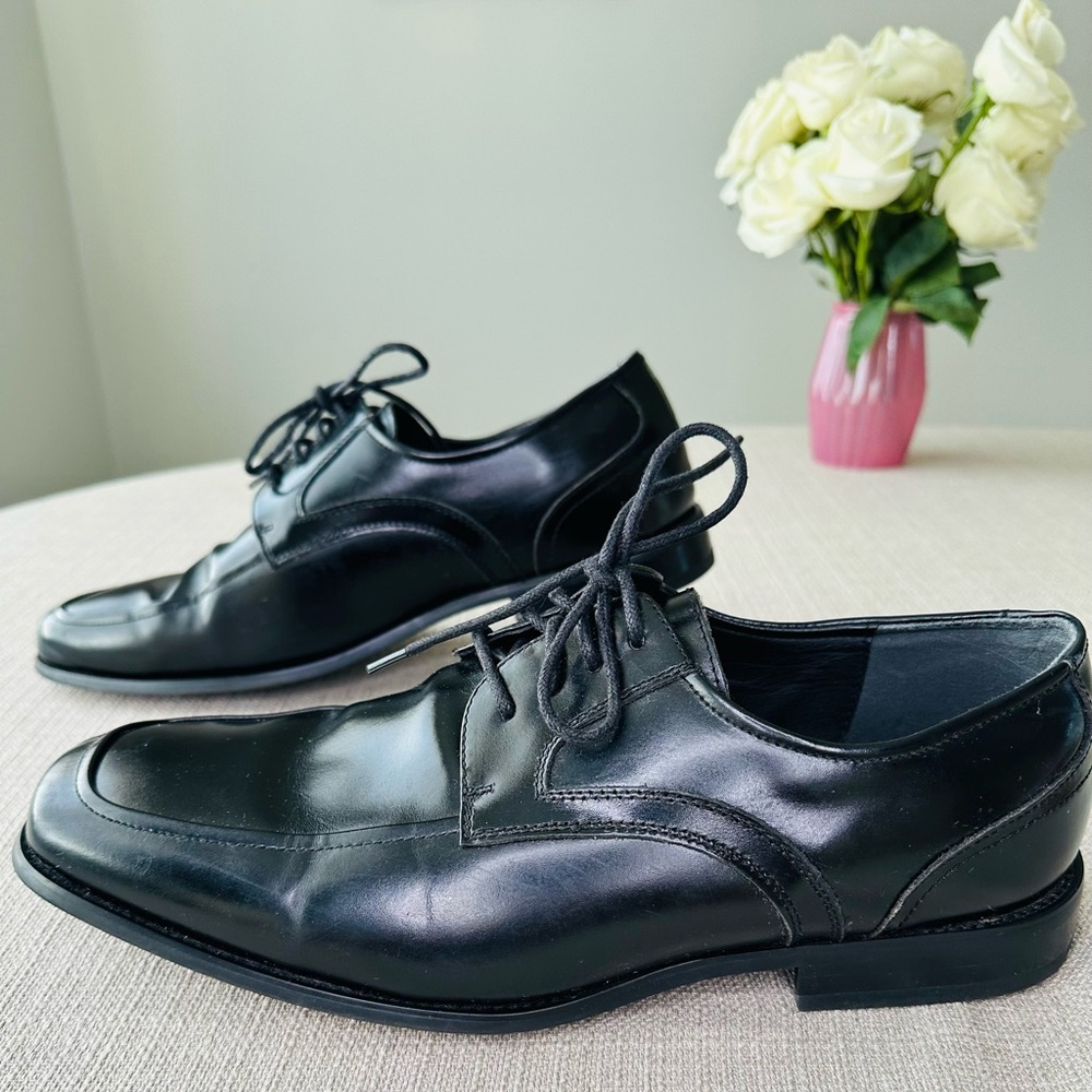 Classic Stacy Adams Men’s Oxford, Black Leather Shoes, Big & Tall Size 13 W
